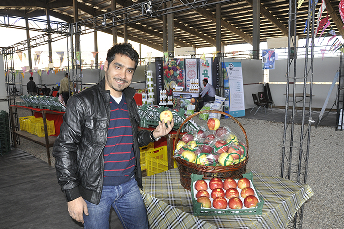 Ali ilA in exhibition with customized apples